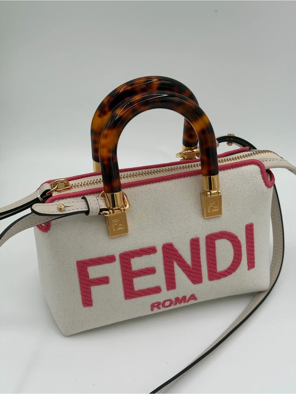 Fendi mini by the way denim canvas shoulder bag 😍